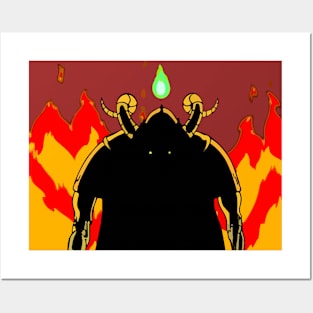 Silhouette of a demon Posters and Art